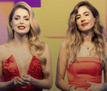 Cristina Hurtado y Carla Giraldo presentando en 'La casa de los famosos Colombia'