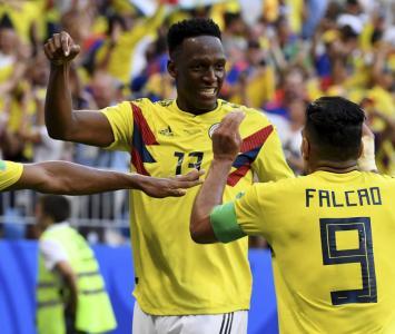 Selección Colombia, jugadores celebrando