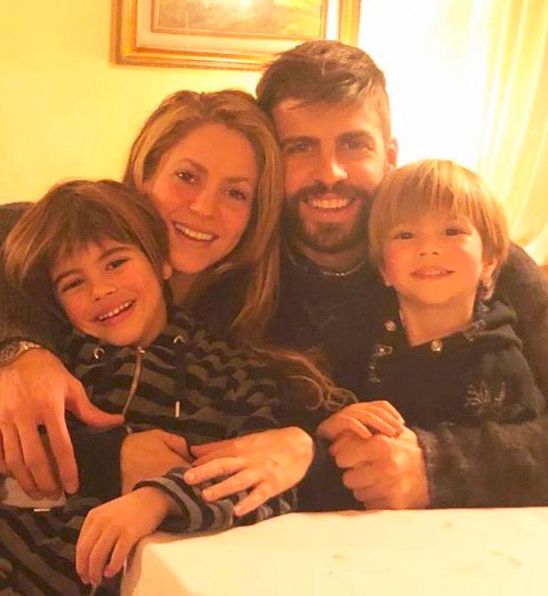Shakira, Piqué y sus hijos