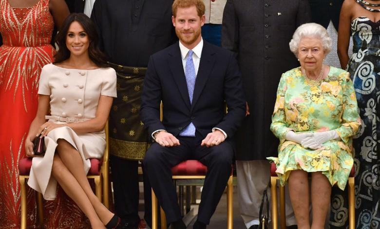 Meghan Markle, Harry y la reina Isabel II