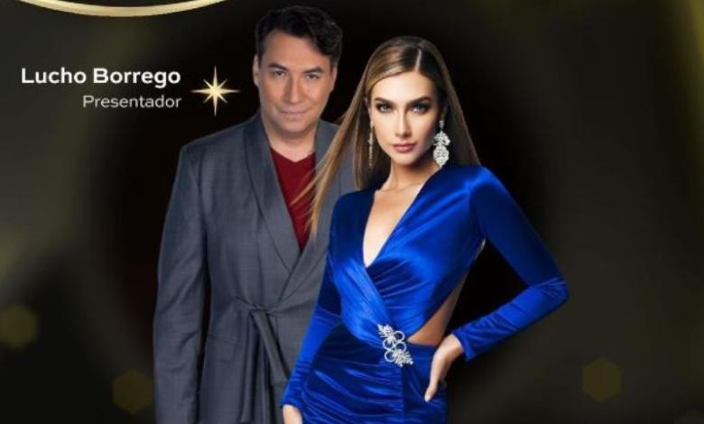 Presentadores Lucho Borrego y María Fernanda Aristizabal en Miss Universe Colombia