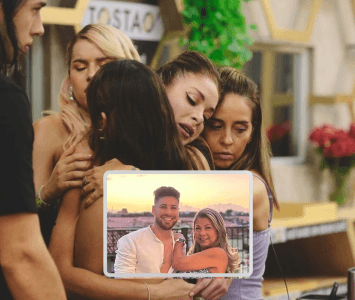 Nataly Umaña con suscompañeras en 'La casa de los famosos Colombia'