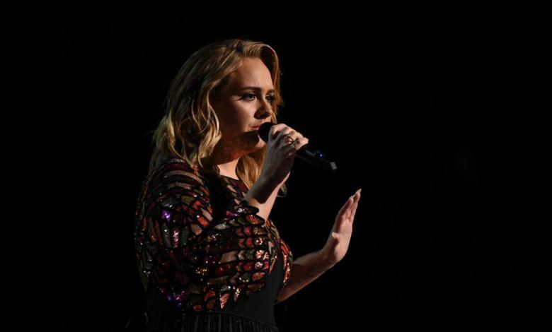 Adele cantó con la bandera de Colombia  