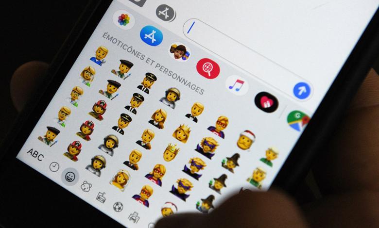 Emojis en apps de mensajería instantánea.