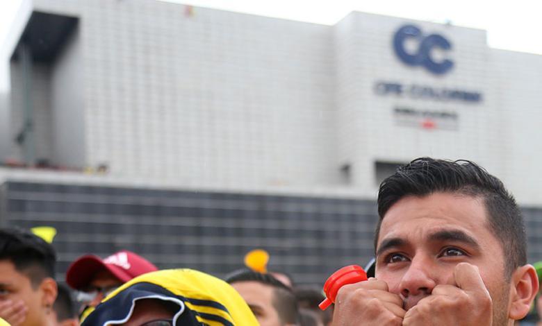 Hinchas de la Selección Colombia animan a la 'Tricolor'