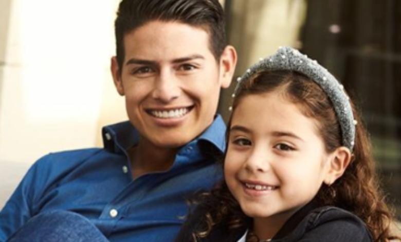 James Rodríguez y su hija Salomé