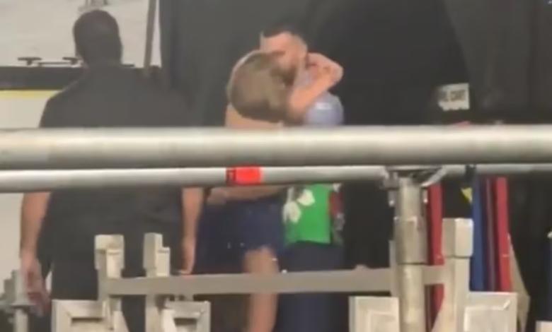 Taylor Swift besa a su novio Travis Kelce al finalizar su concierto en Argentina