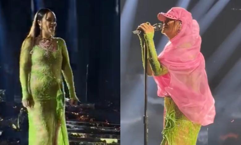 Rihanna cantando en la India