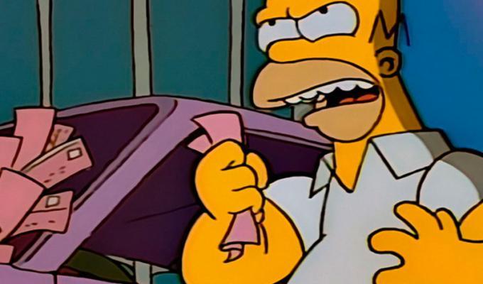 Homero Simpson diciendo groserías