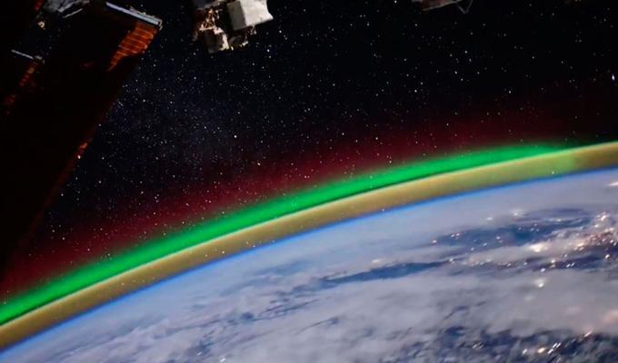 Aurora boreal desde la Estación Espacial Internacional