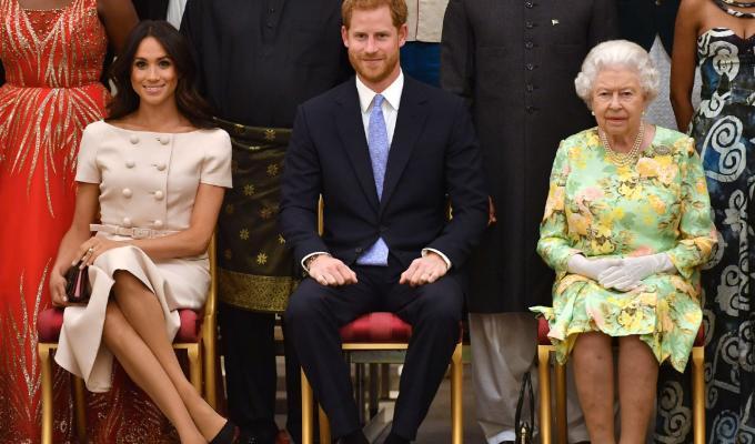 Meghan Markle, Harry y la reina Isabel II