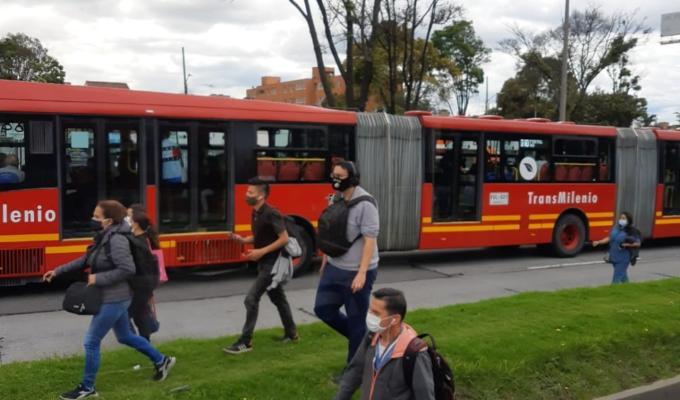 Problemas de movilidad en Bogotá por protestas del 23 de junio