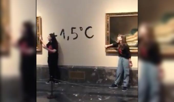 Ataque a dos cuadros de Goya en el museo del Prado 