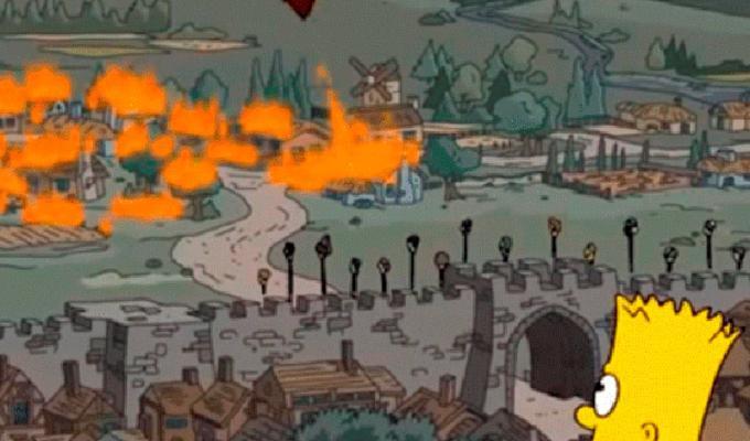 Ataque de dragón en los Simpson