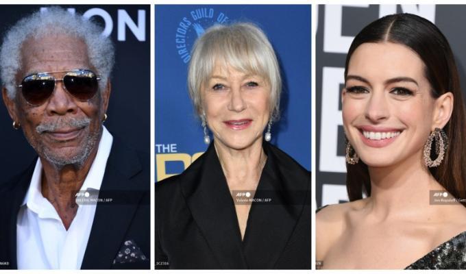 Morgan Freeman, Helen Mirren y Anne Hathaway