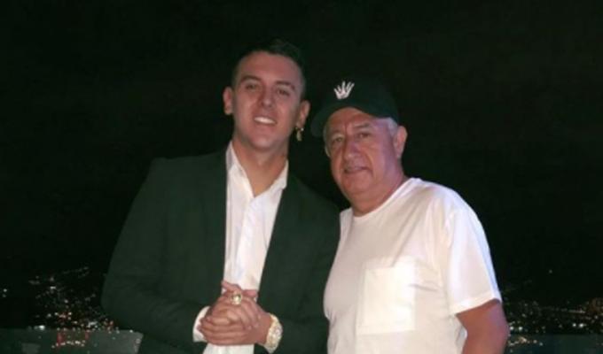 Kevin Roldán y su padre