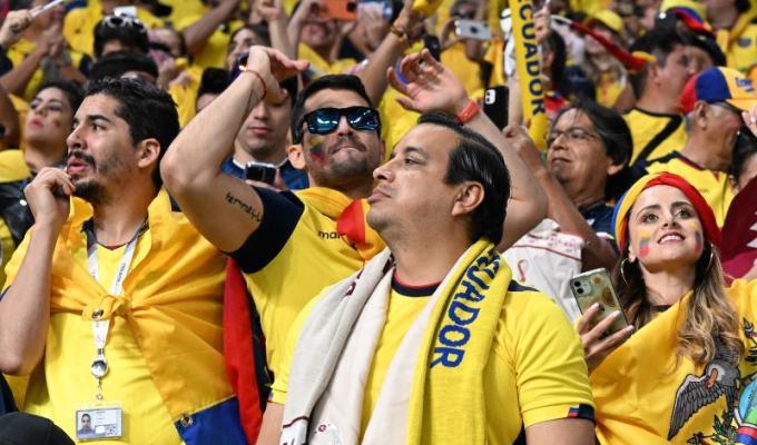 Hinchas de Ecuador en Mundial Qatar 2022