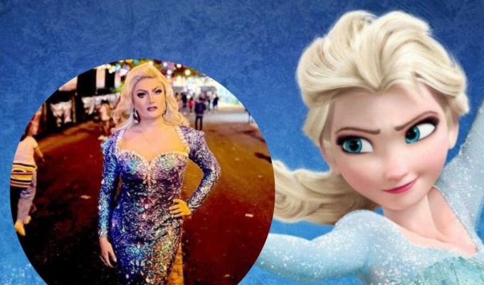 Mónica Bracamonte, drag queen que confunden con Elsa de Frozen