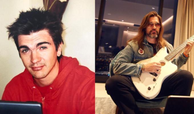 Dos fotografías de Juanes antes y después