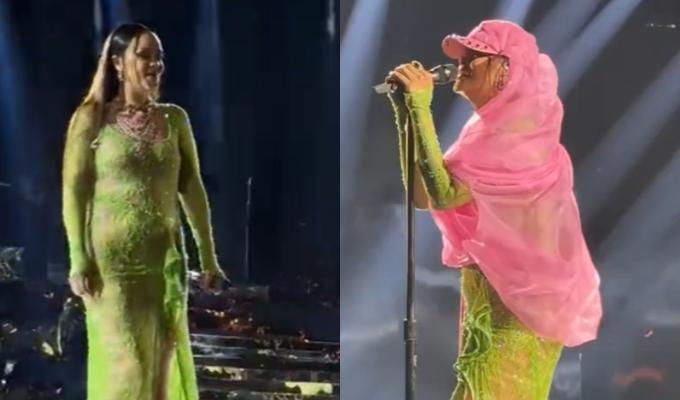 Rihanna cantando en la India