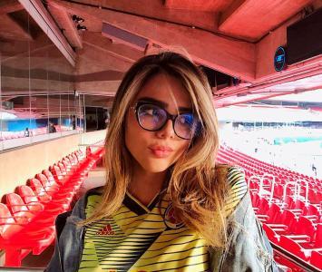 Juana Valentina apoyando a la Selección Colombia 