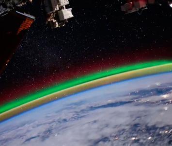 Aurora boreal desde la Estación Espacial Internacional