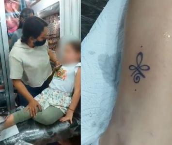 Indignación por una niña que fue llevaba a tatuarse por sus padres en Pereira