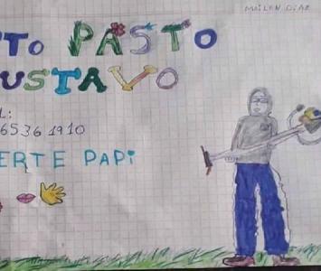 Niña en Argentina hace dibujo para que su padre consiga trabajo