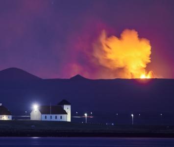 Geiser de lava en Islandia 