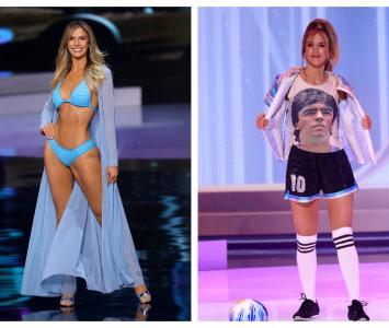 Miss Argentina, Alina Luz Akselrad hizo un homenaje a Maradona con su traje típico en Miss Universo.