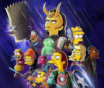 Los Simpson y Marvel se fusionan en un corto sobre 'Loki' 