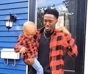 Con emotivo baile padre celebró que su pequeño hijo venció el cáncer