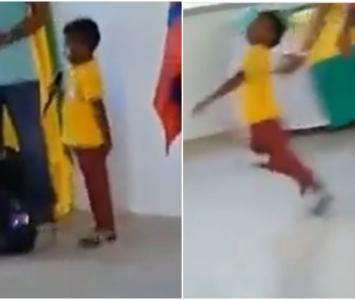 Profesor le pegó a un niño por no cantar en una presentación escolar