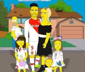 Falcao publicó una imagen como personaje de Los Simpson