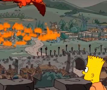Ataque de dragón en los Simpson