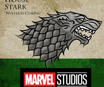 Casa Stark y logo de Marvel