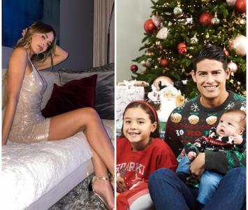 Shannon de Lima, James Rodríguez y sus dos hijos