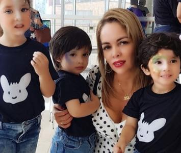 Sandra Barrios e hijos