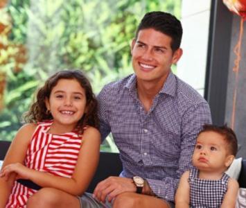 James Rodríguez y sus hijos 