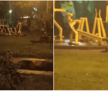 Supuesto fantasma en el parque de Medellín 
