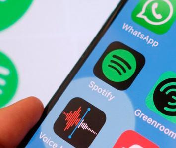 Aplicación de Spotify en un teléfono inteligente