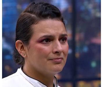 Natalia Sanint llora en MasterChef en reto de eliminación