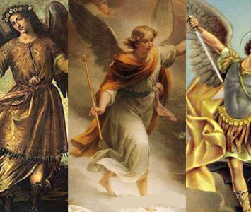 Los tres arcángeles que honra la Iglesia por sus nombres son San Miguel, San Gabriel y San Rafael. 